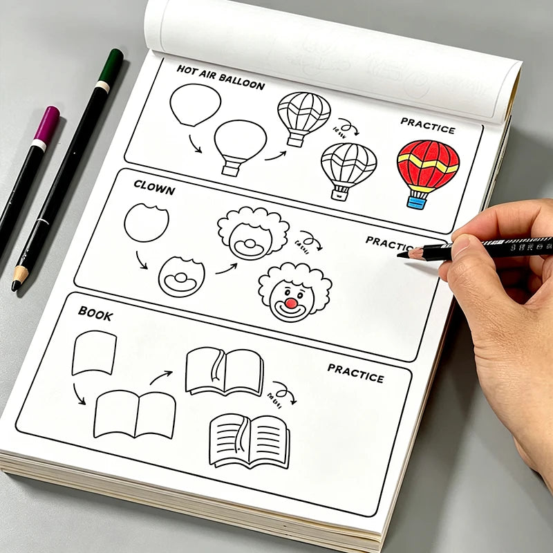 800+ Step-By-Step Creative Drawing Book—A Guide for Art Enthusiasts to Draw Everything, Includes Drawing Supplies, Coloring Activities, Durable Paper, Suitable for Birthday, Easter, and Christmas Gifts