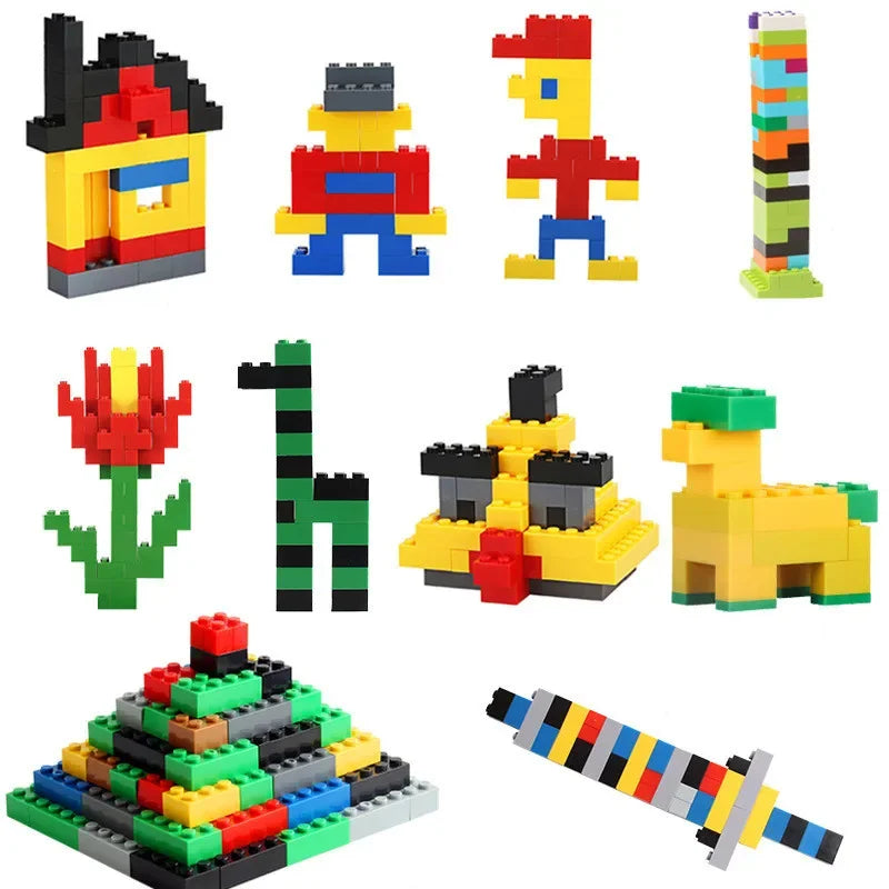 Random DIY Creative Building Blocks Bulk Set Urban Classic Building Blocks Assembled Birthday Gift Children's Educational Toys