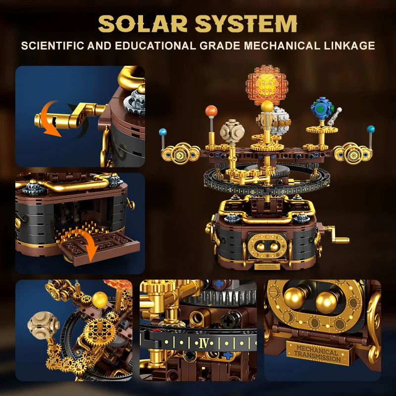 Building Blocks Mechanical Solar System Planet Building Block Set Home Decoration Educational Toy and Childrens Christmas Gift