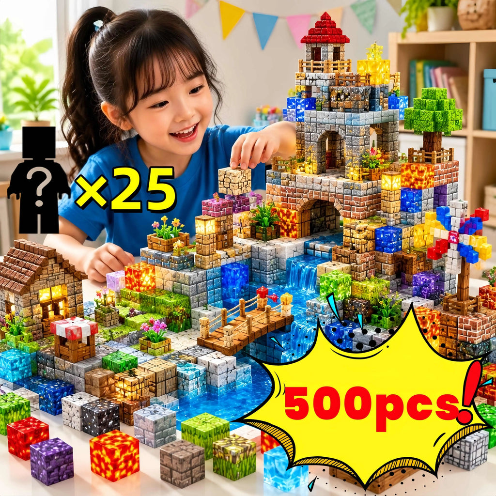 Magnetic Building Blocks Toy Magnetic Cubes Construction Set DIY Model Toy Creative World Stacking Magnet Cube Birthday Gift
