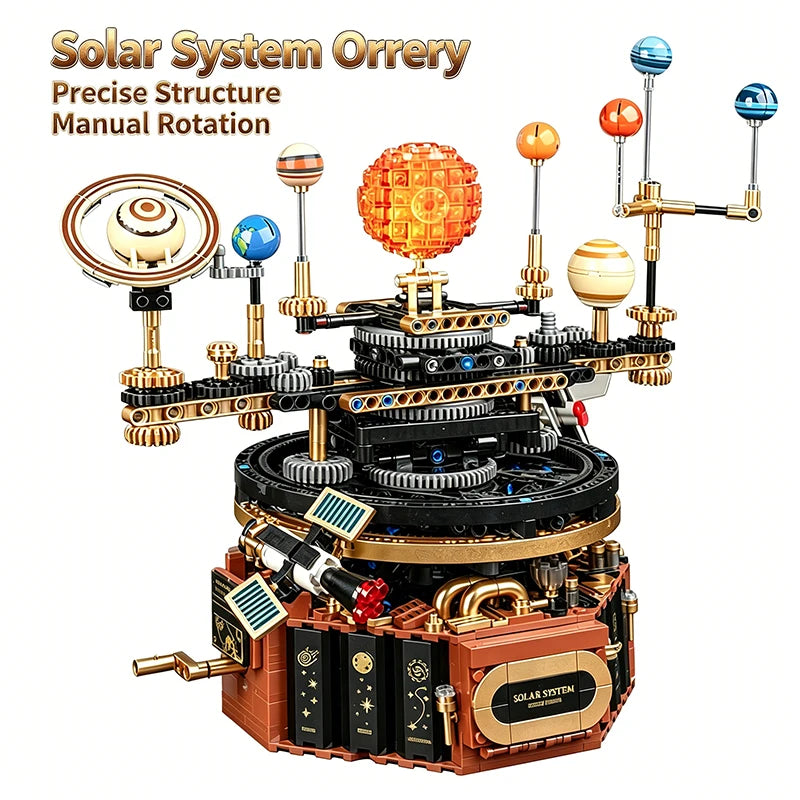 Building Blocks Mechanical Solar System Planet Building Block Set Home Decoration Educational Toy and Childrens Christmas Gift